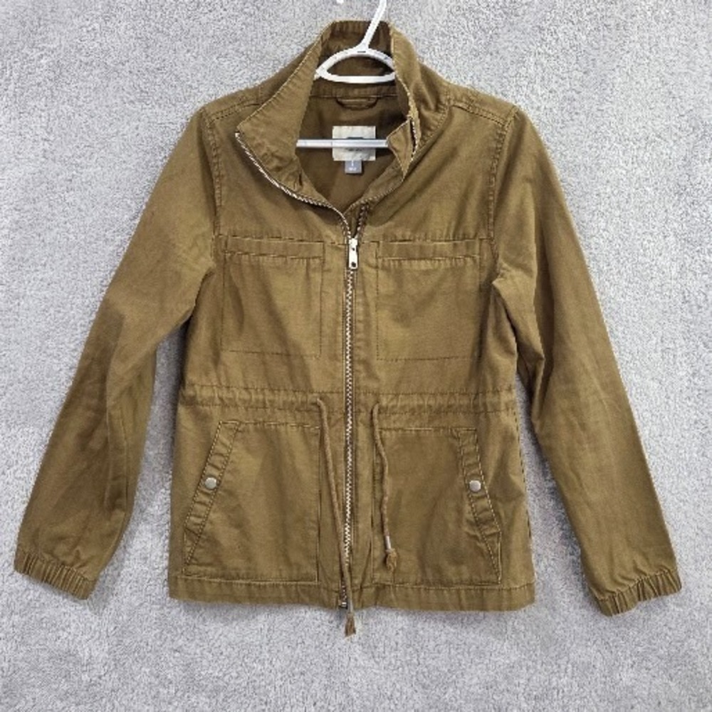 Old Navy Field Jacket Women Small Olive Green Military Utility Chore Barn Coat